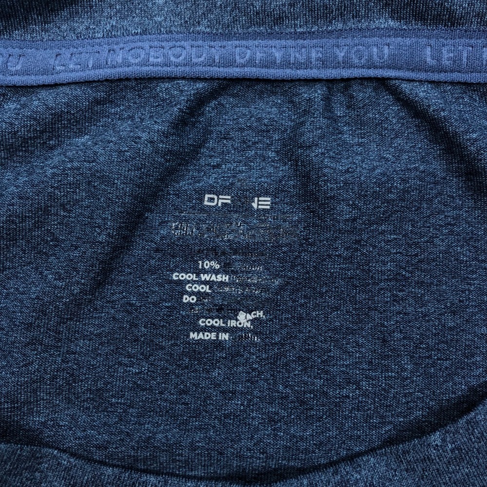 DFYNE Mens Large Blue Heathered Training T-Shirt Athletic Gym Top - Picture 3 of 8